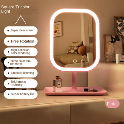 PEACH POP™ - Desktop LED Makeup Mirror