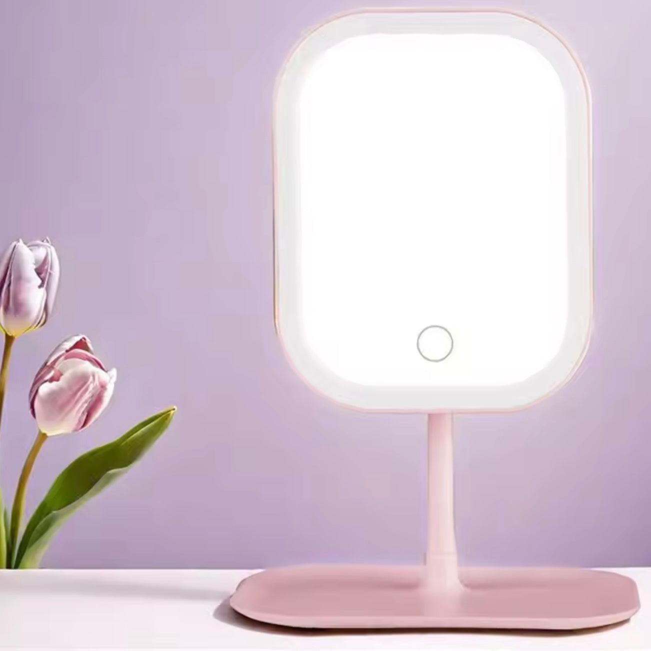 PEACH POP™ - Desktop LED Makeup Mirror