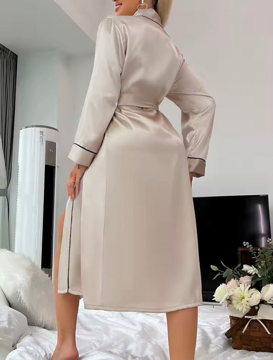 PEACH POP™ - Solid Satin Night Robe